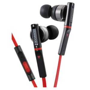 אוזניות ספורט KENWOOD דגם KHSR-800RE RED/BLACK אוזניות ספורט חוטיות בתוך האוזן (IN-EAR) עמידות במים (תקן IPX-5) עם מקרופון מובנה